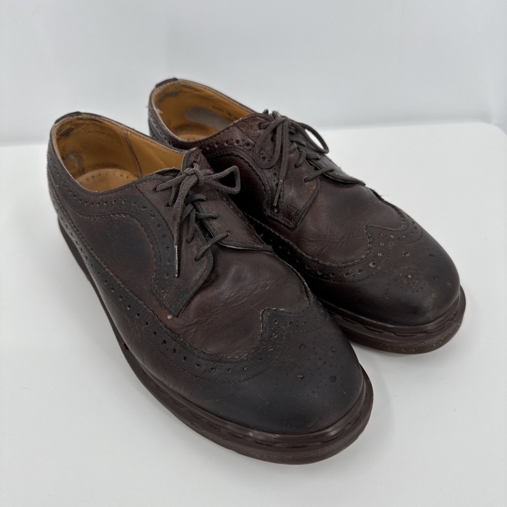 VTG Dr. Martens Brown Wingtip Oxford 3989/59‎ Made in England Men Size 9